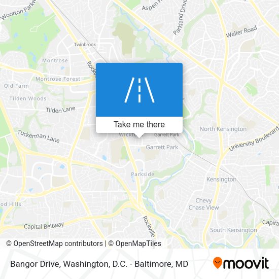 Mapa de Bangor Drive