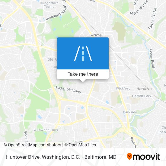 Huntover Drive map
