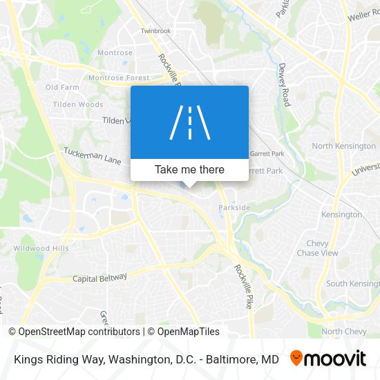 Kings Riding Way map