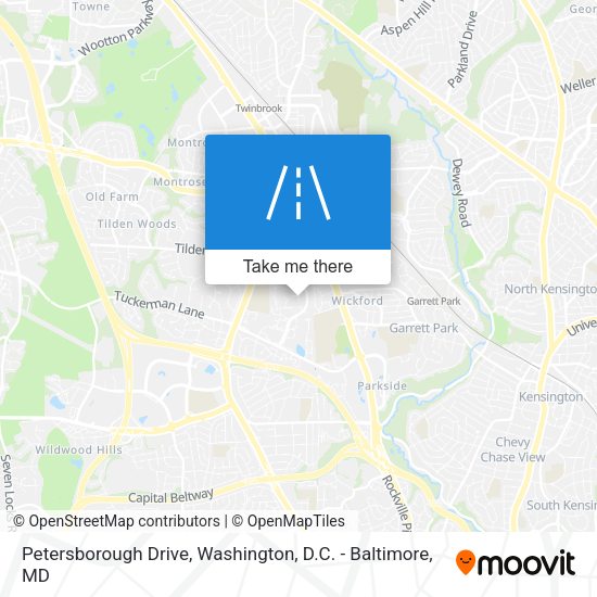 Petersborough Drive map