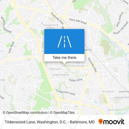 Tildenwood Lane map