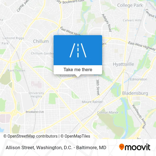 Allison Street map
