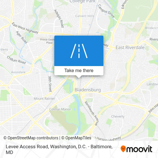 Levee Access Road map