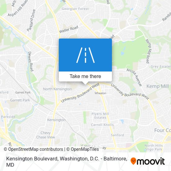 Mapa de Kensington Boulevard