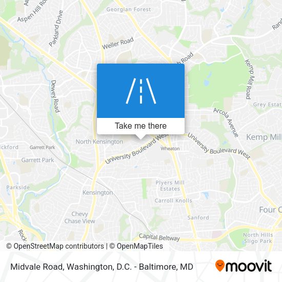 Midvale Road map