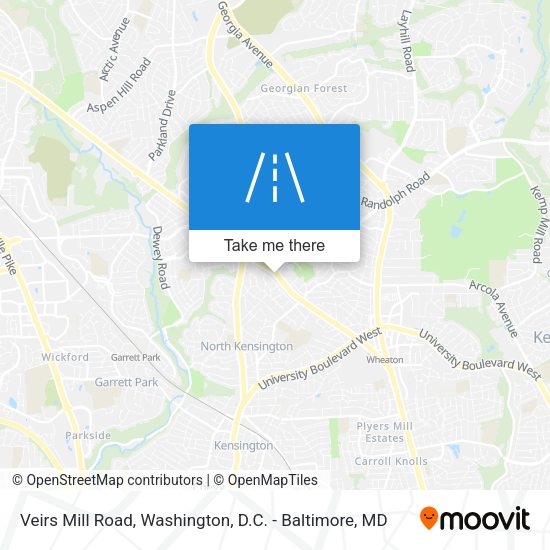 Veirs Mill Road map