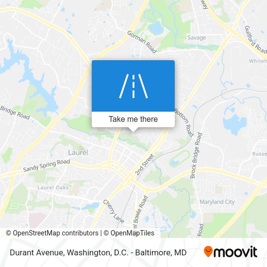 Durant Avenue map
