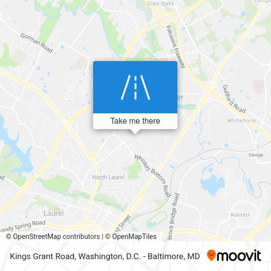 Kings Grant Road map