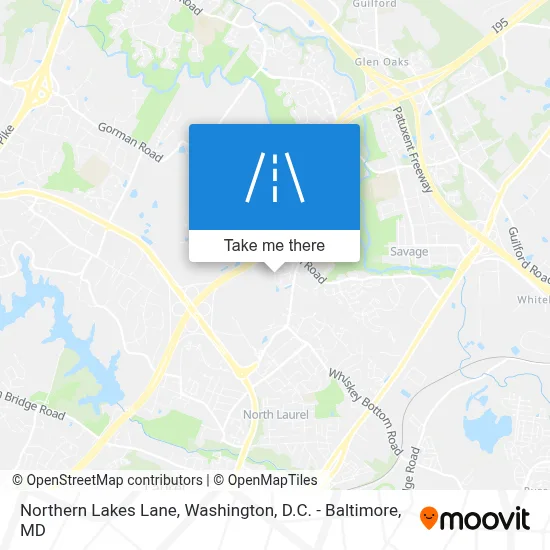 Northern Lakes Lane map