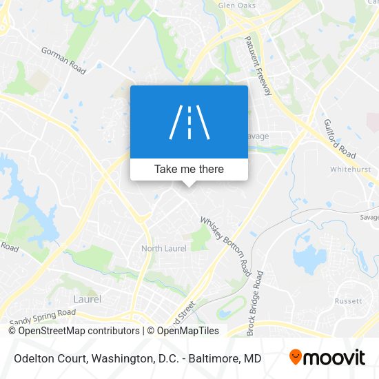 Odelton Court map