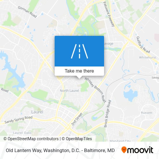 Old Lantern Way map