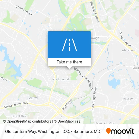Old Lantern Way map