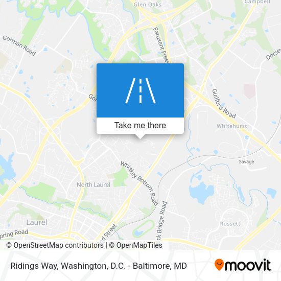 Ridings Way map