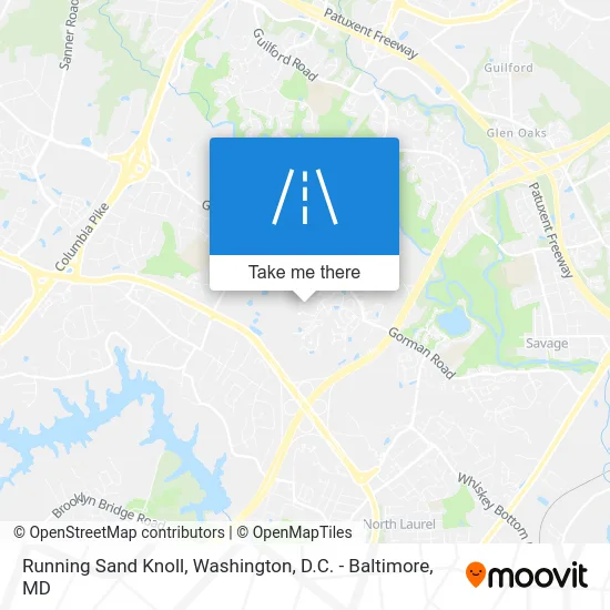 Running Sand Knoll map