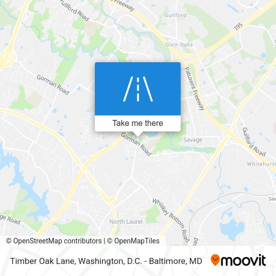 Timber Oak Lane map