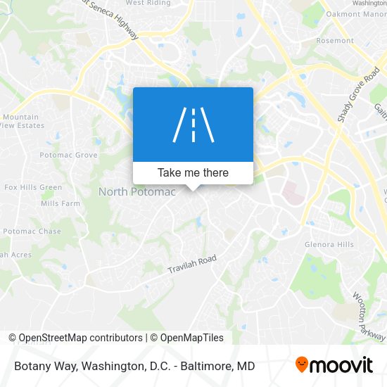 Botany Way map