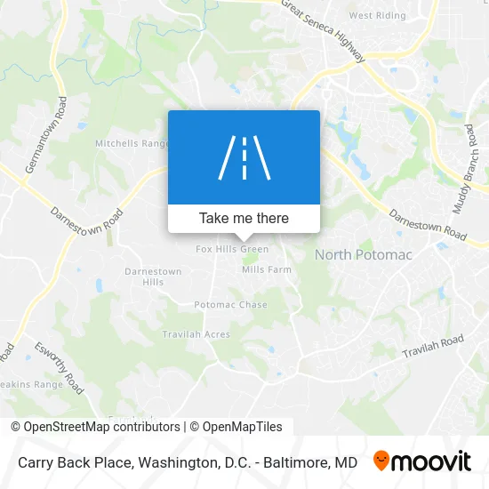 Carry Back Place map