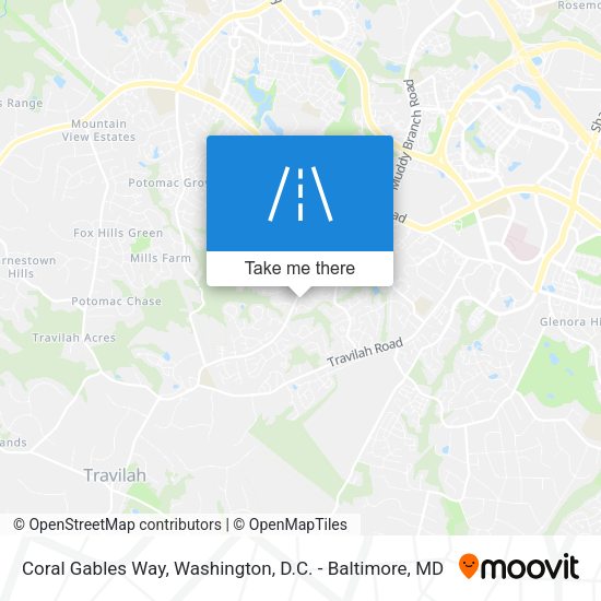 Coral Gables Way map
