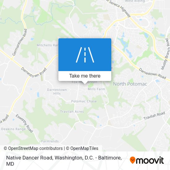 Mapa de Native Dancer Road