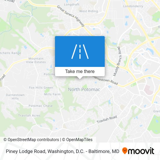 Piney Lodge Road map