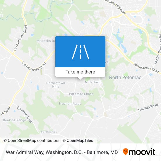War Admiral Way map