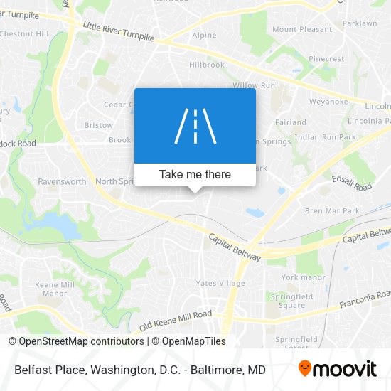 Belfast Place map