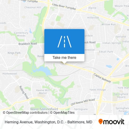 Heming Avenue map
