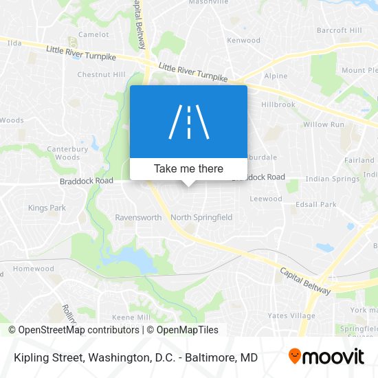 Mapa de Kipling Street