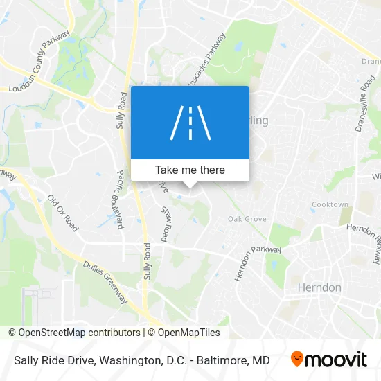Sally Ride Drive map