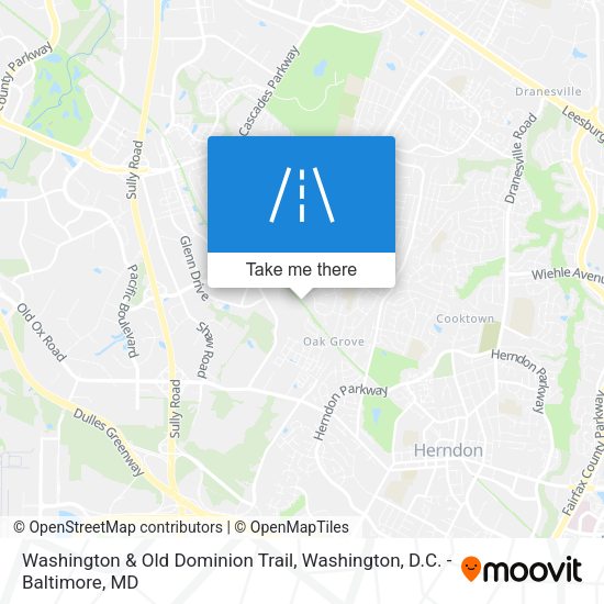 Mapa de Washington & Old Dominion Trail