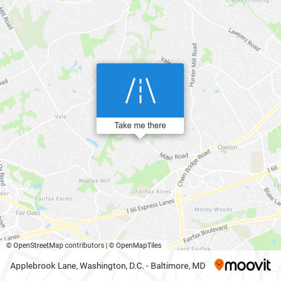 Applebrook Lane map