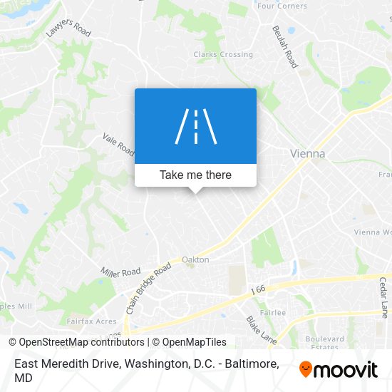 East Meredith Drive map