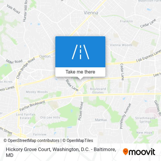 Hickory Grove Court map