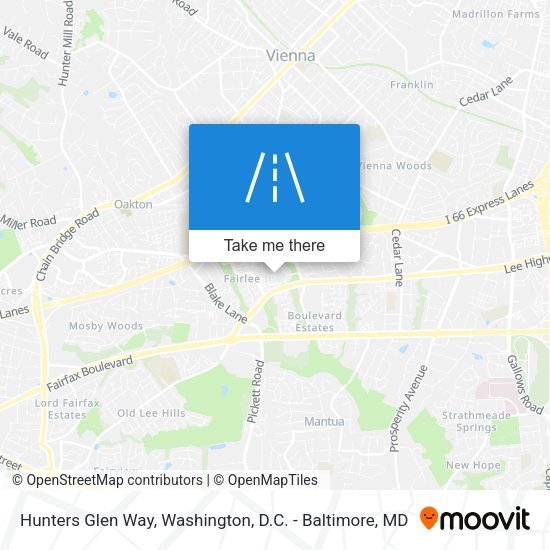 Hunters Glen Way map