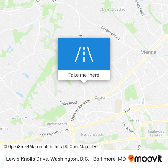 Lewis Knolls Drive map