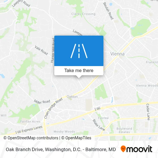 Oak Branch Drive map