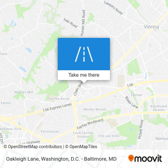 Oakleigh Lane map
