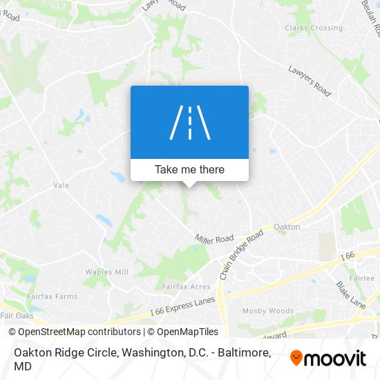 Oakton Ridge Circle map