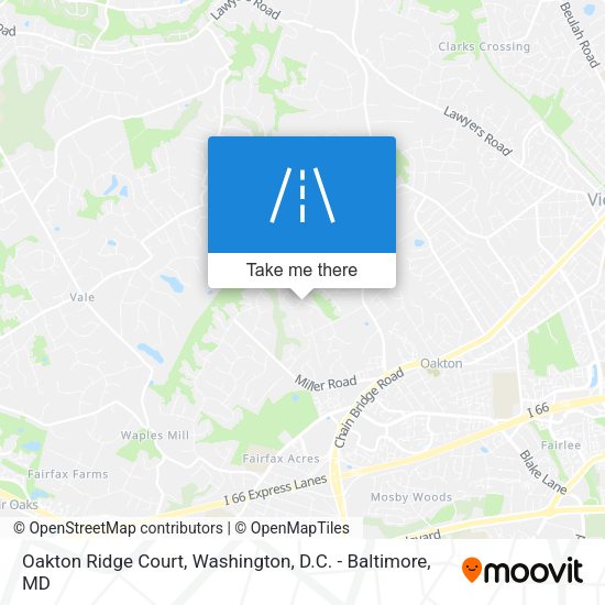 Oakton Ridge Court map