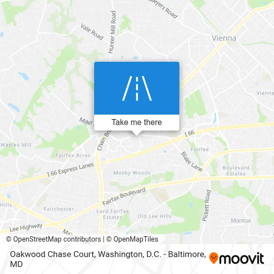 Oakwood Chase Court map