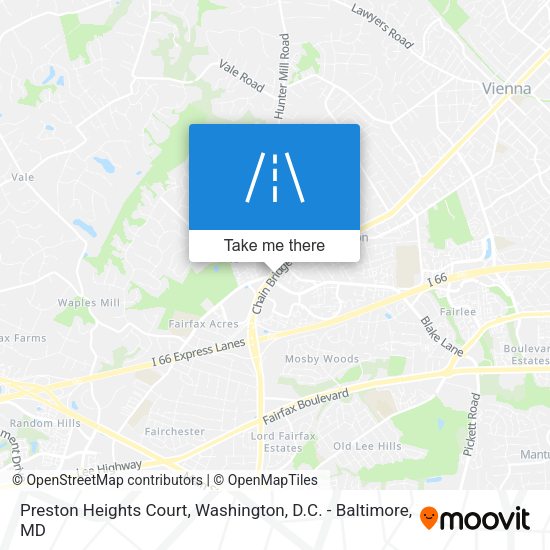 Mapa de Preston Heights Court
