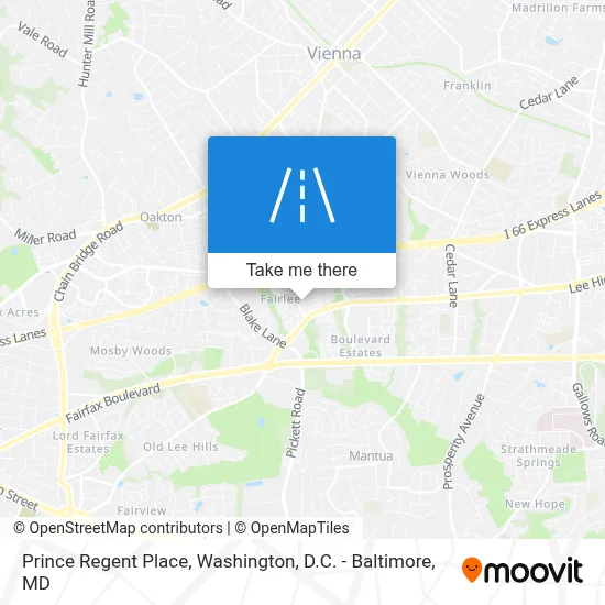 Prince Regent Place map