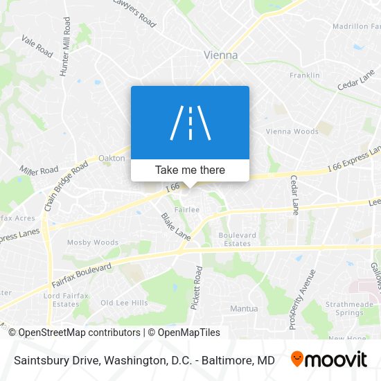 Saintsbury Drive map