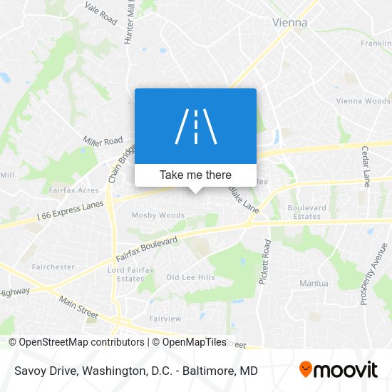 Mapa de Savoy Drive