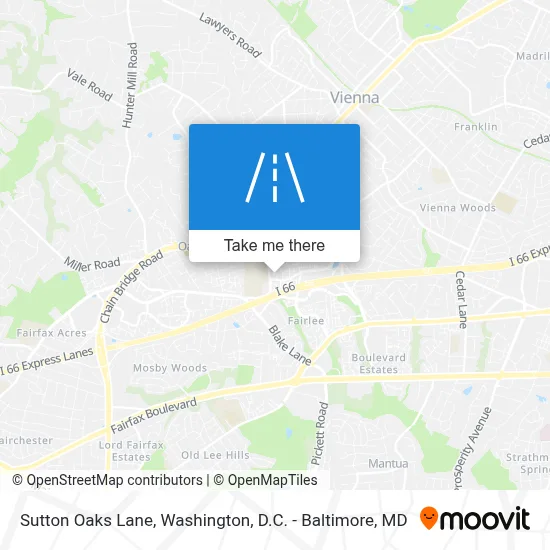 Sutton Oaks Lane map