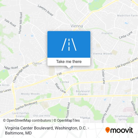 Mapa de Virginia Center Boulevard