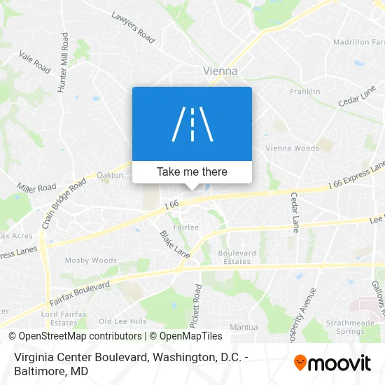 Virginia Center Boulevard map