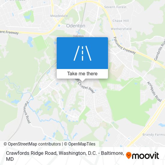 Crawfords Ridge Road map