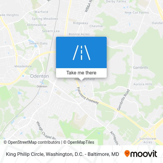 King Philip Circle map