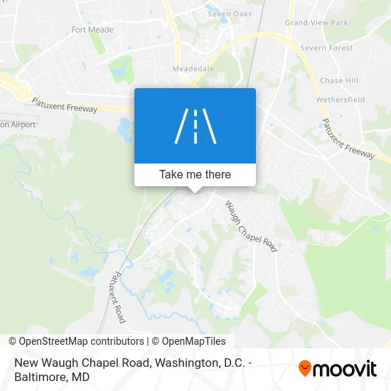 New Waugh Chapel Road map